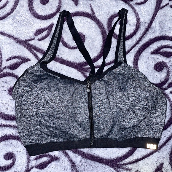 VS 34D Sport Bra VSX Grey & Black - Picture 1 of 4